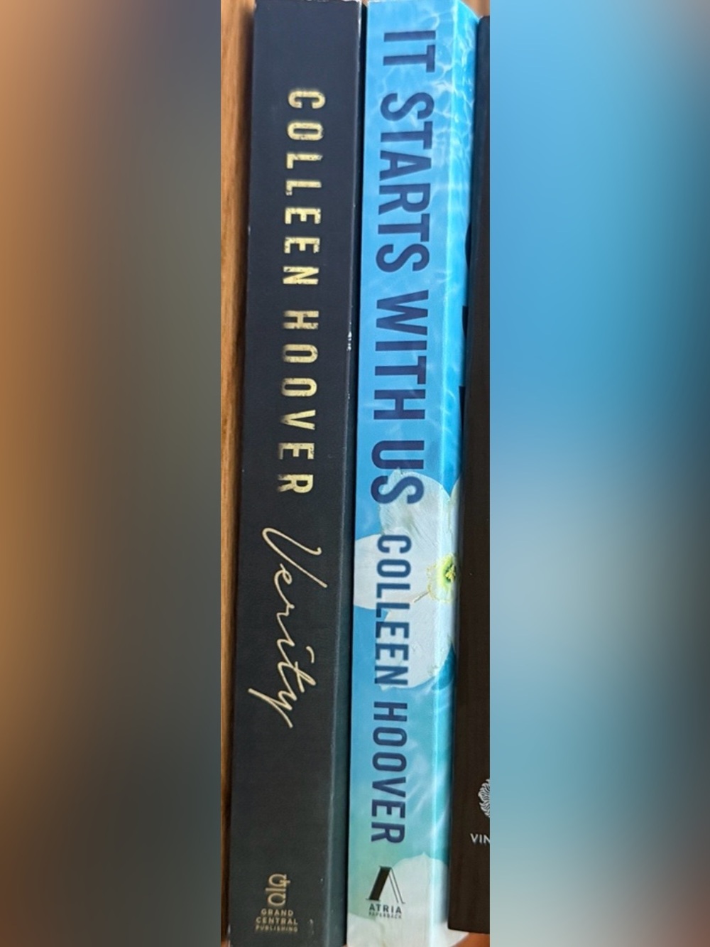 Verity and It starts with us- Colleen Hoover paperback